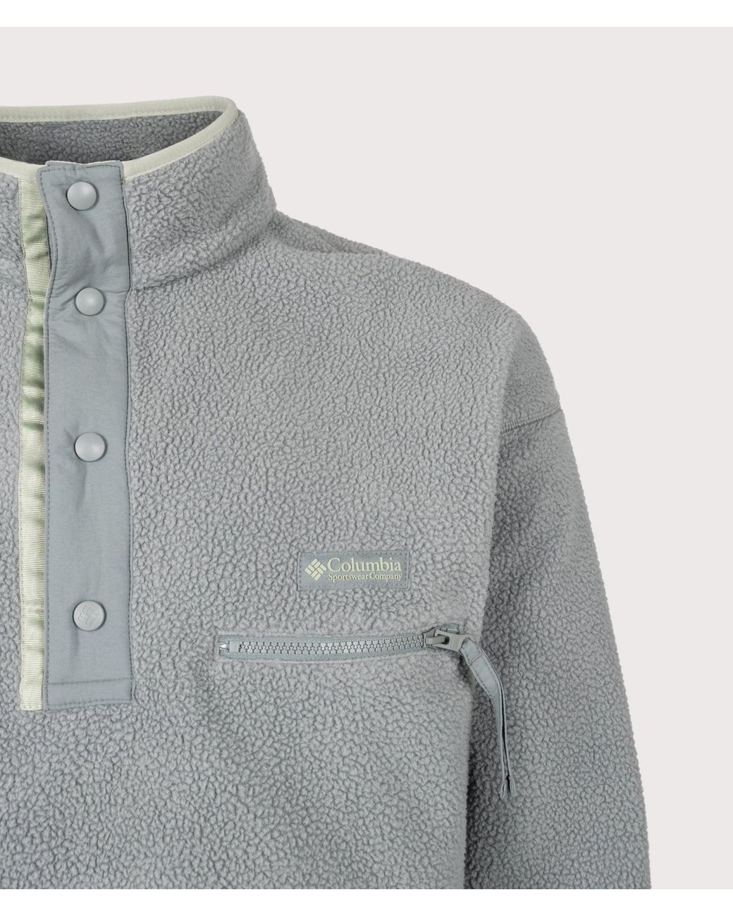 Columbia Gray Regular Fit Helvetia Ii Half Snap Fleece for men