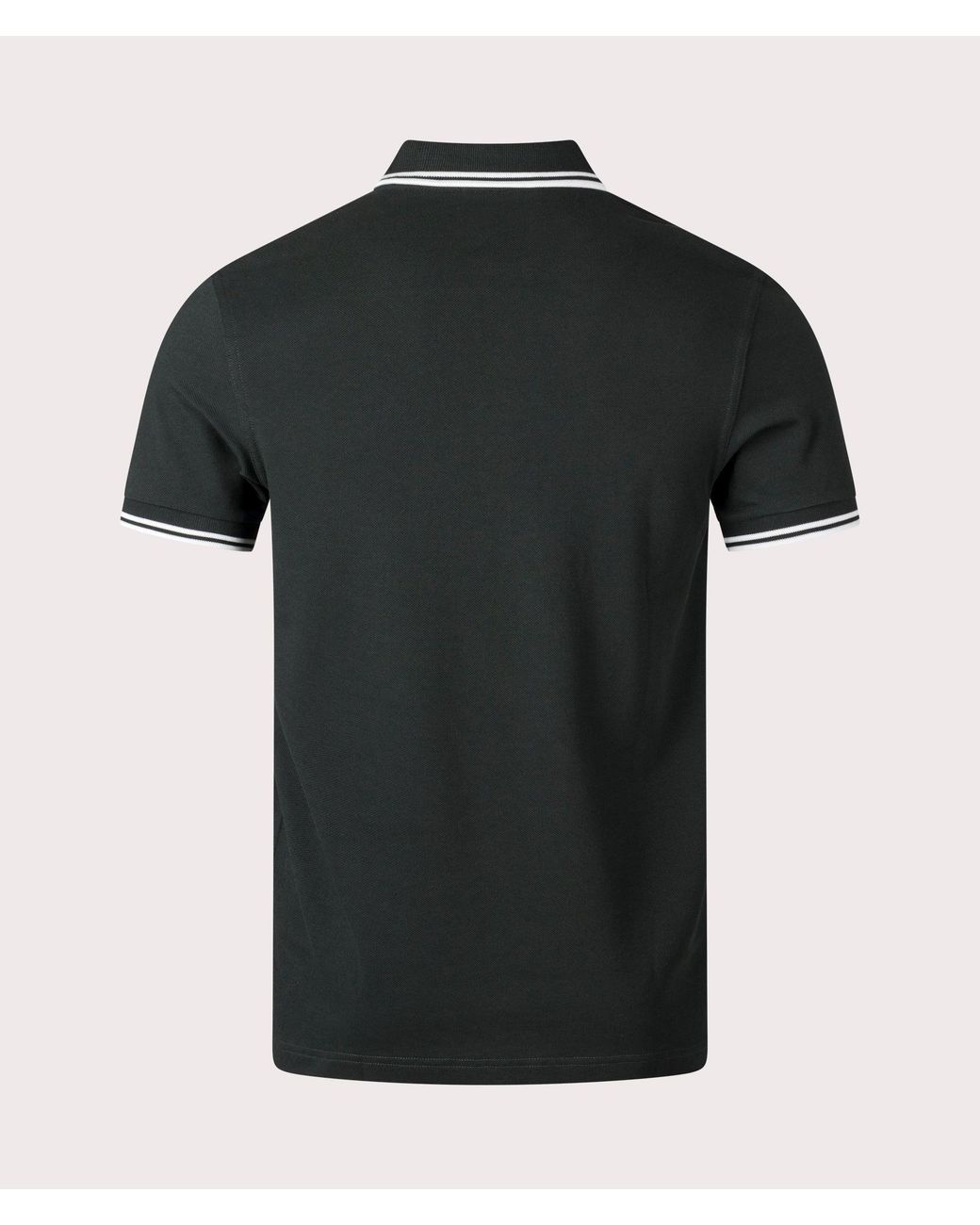 Fred Perry Black Regular Fit Twin Tipped Polo Shirt for men