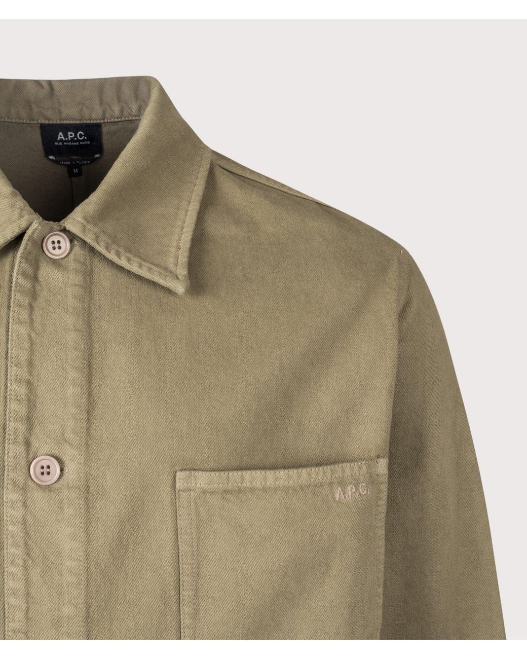 A.P.C. Green Relaxed Fit Overshirt for men