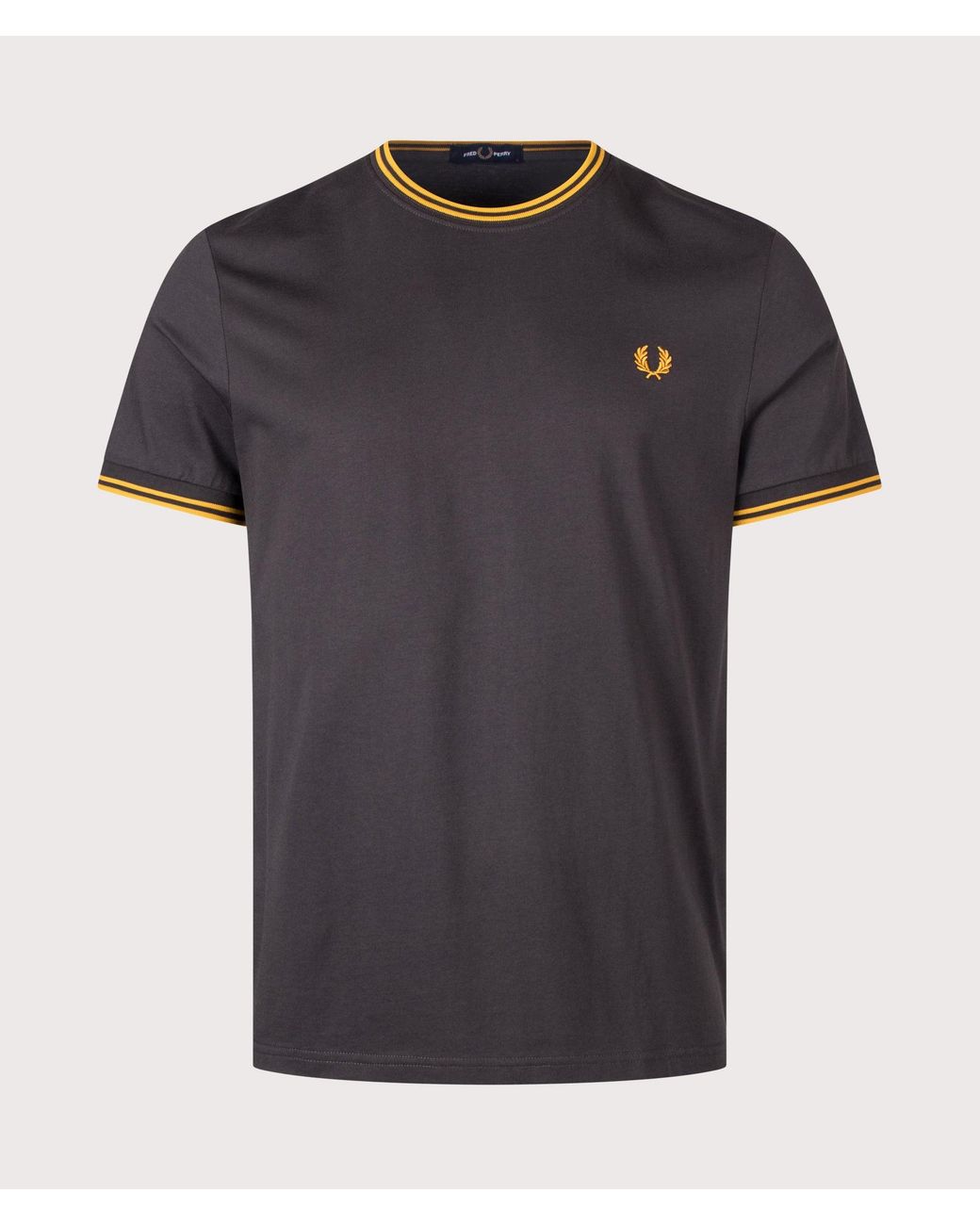 Fred Perry Black Regular Fit Twin Tipped T-Shirt for men