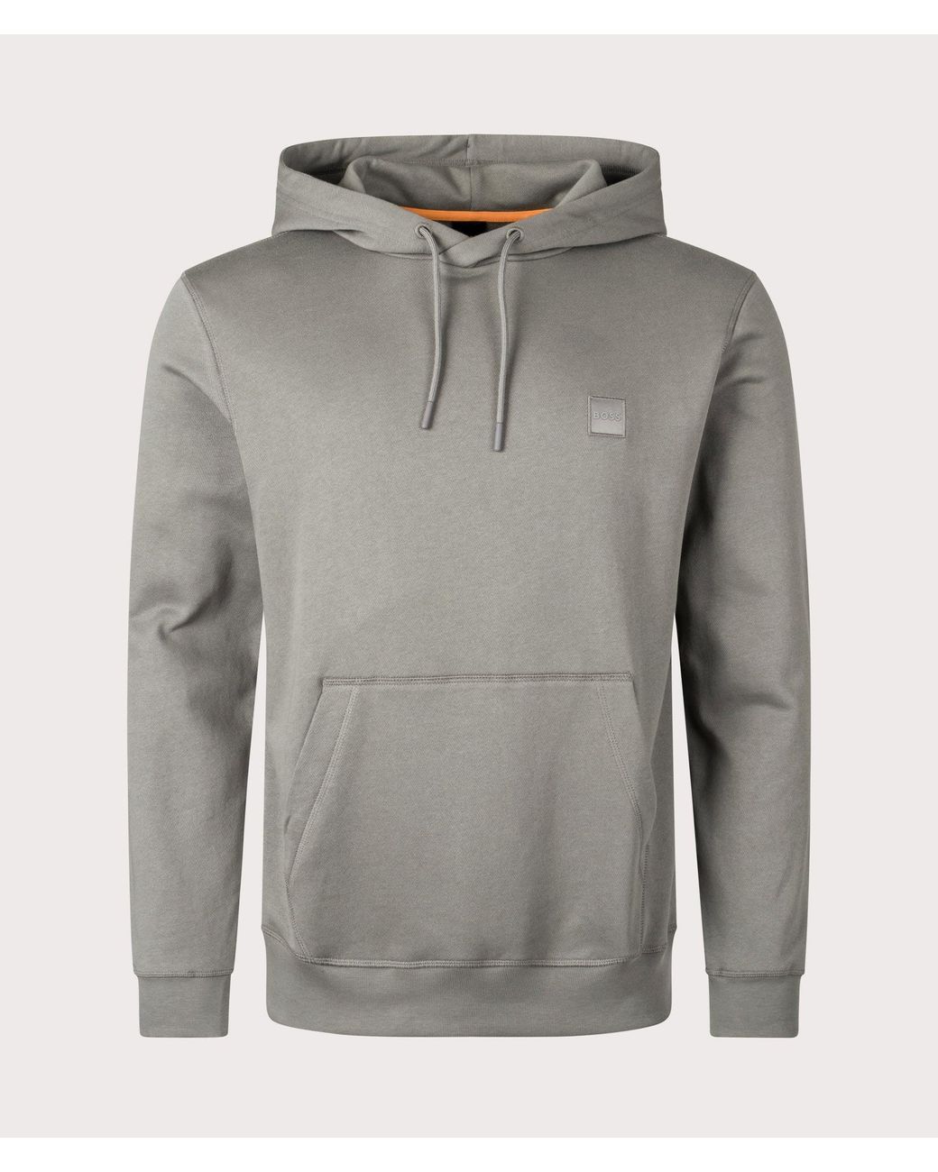 Boss Gray Regular Fit Wetalk Hoodie for men