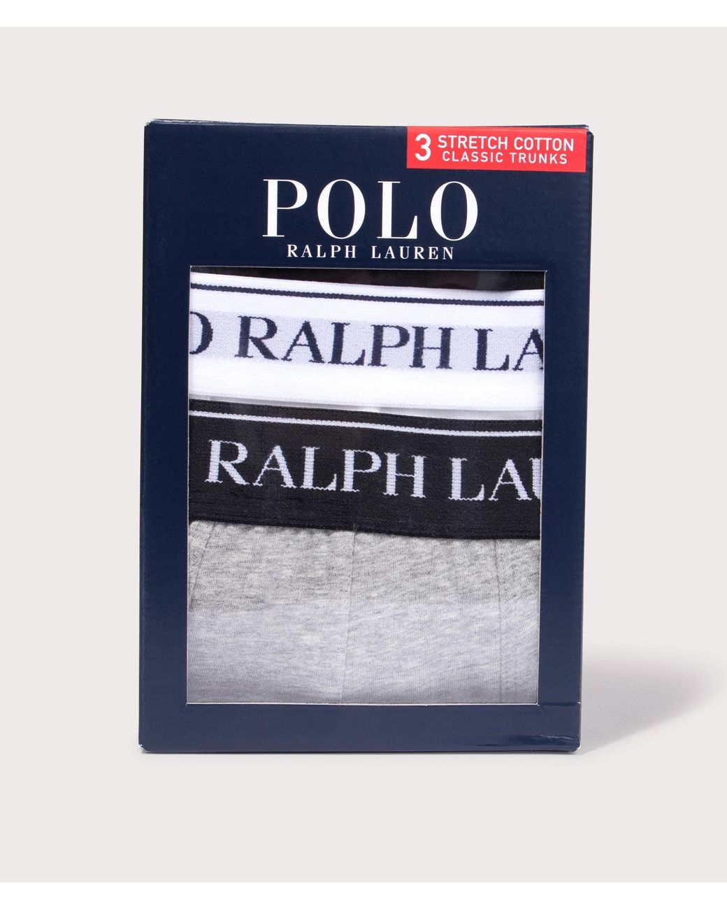 Polo Ralph Lauren White 3 Pack Stretch Cotton Trunks for men