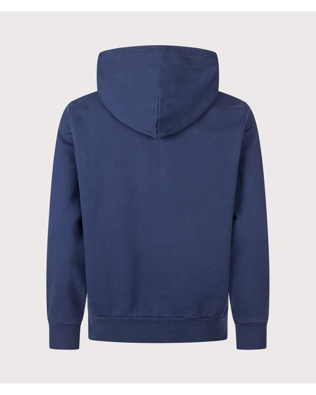 Polo Ralph Lauren Blue Zip Through Loopback Fleece Hoodie for men