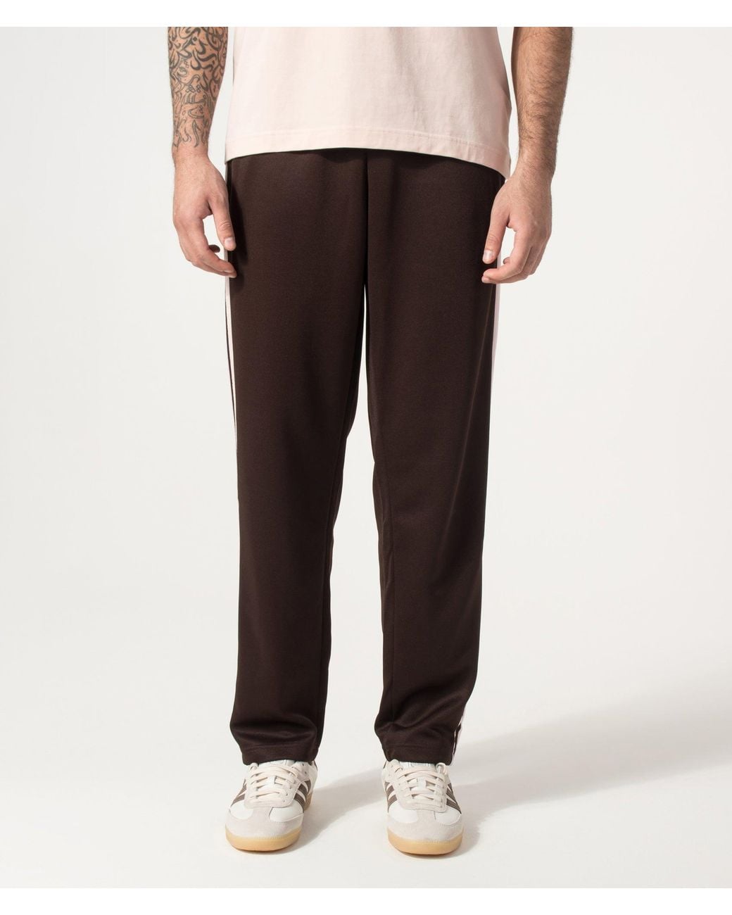Adidas Originals Brown Regular Fit Sst Track Pant for men