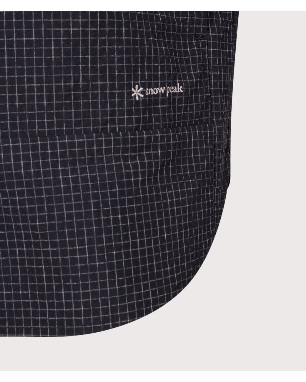 Snow Peak Blue Relaxed Fit Kasuri Ripstop Shirt for men