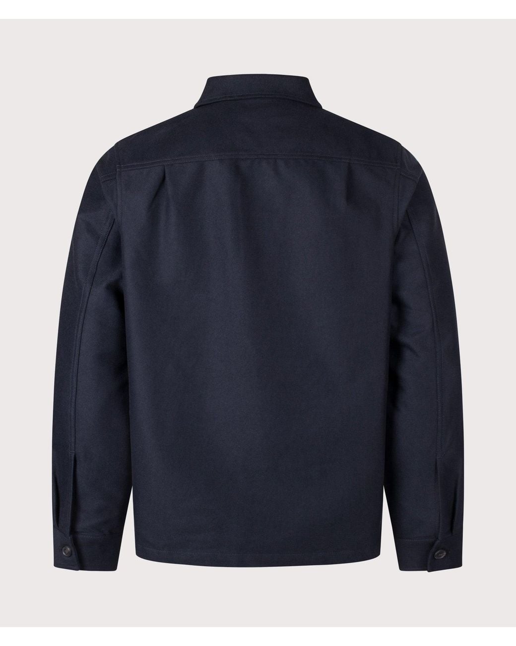 Fred Perry Blue Regular Fit Brushed Twill Overshirt for men