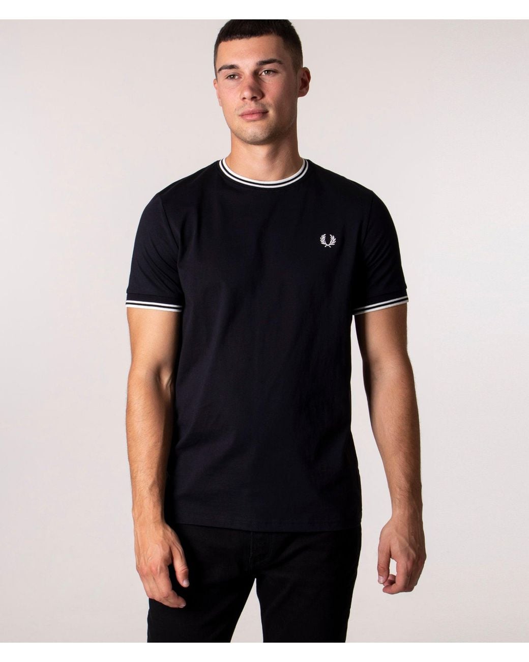Fred Perry Black Twin Tipped T-shirt for men