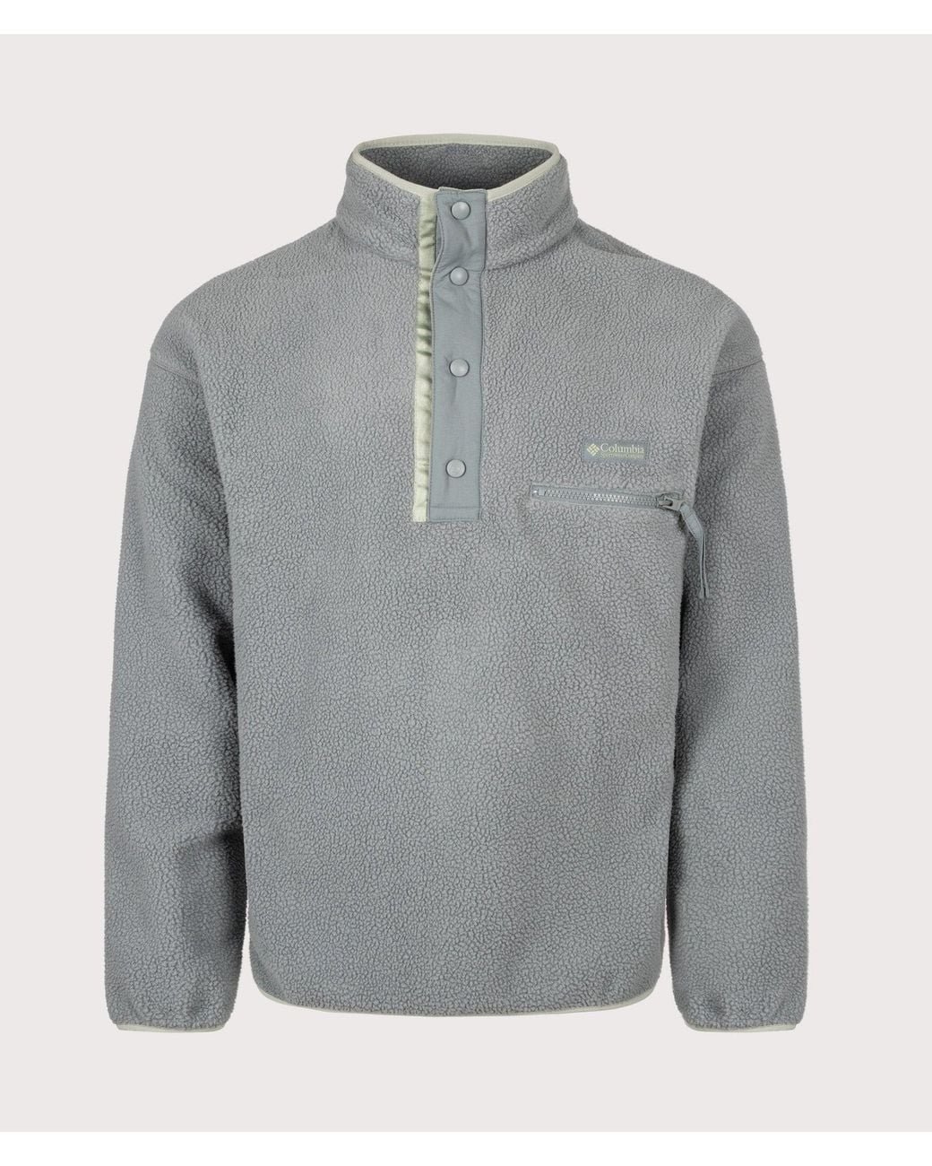 Columbia Gray Regular Fit Helvetia Ii Half Snap Fleece for men