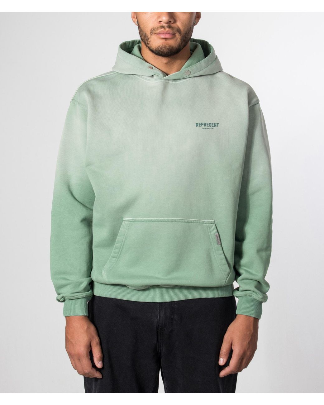 Represent Green Oversized Fit Owners Club Hoodie for men