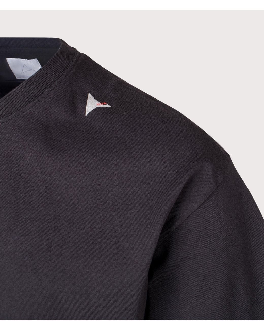 Roa Black Relaxed Fit Logo T-Shirt for men