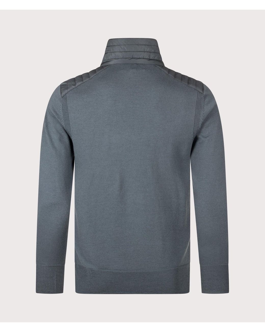 Belstaff Gray Kilmington Quarter Zip Jumper for men