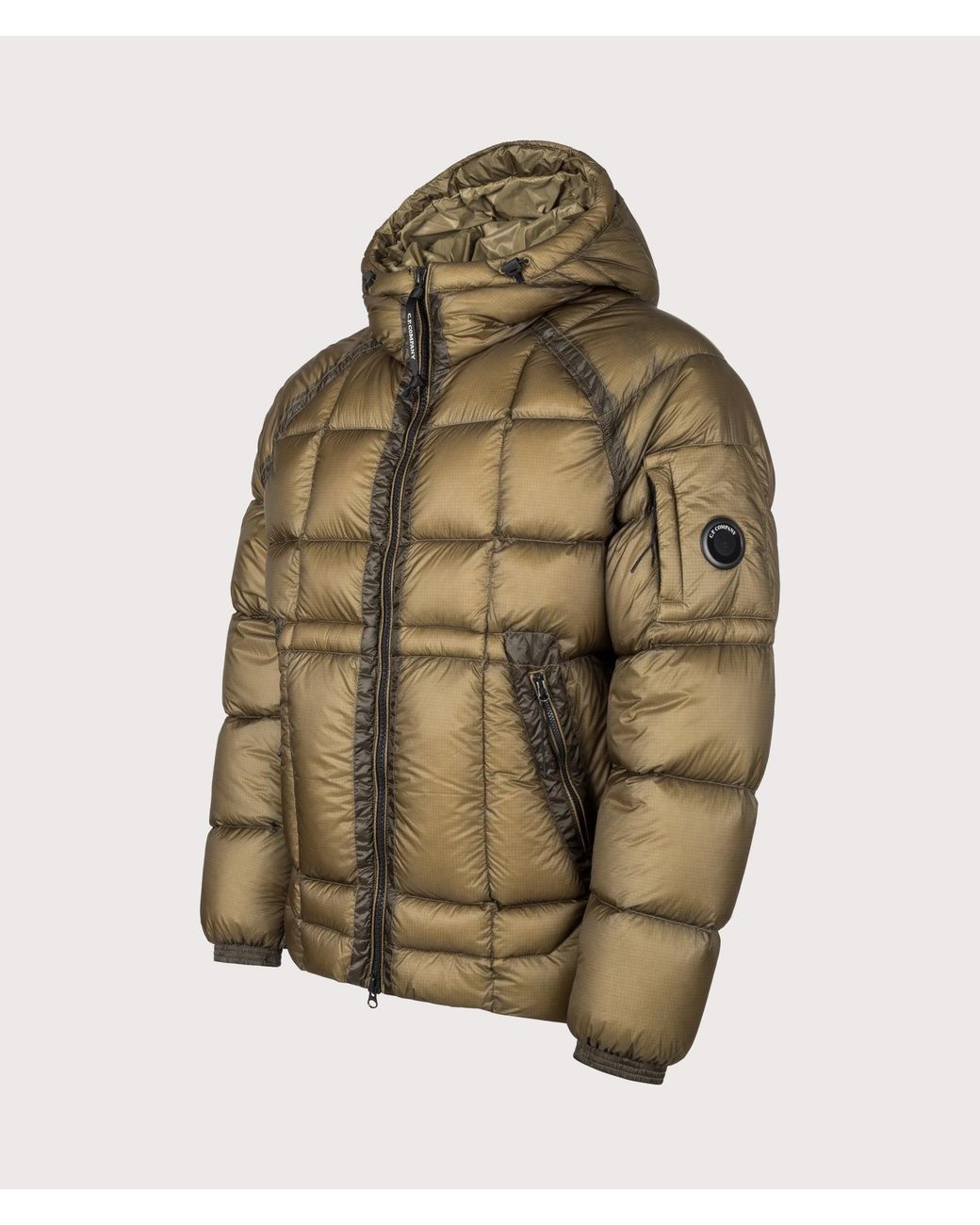C P Company Green D.D. Shell Hooded Down Jacket for men