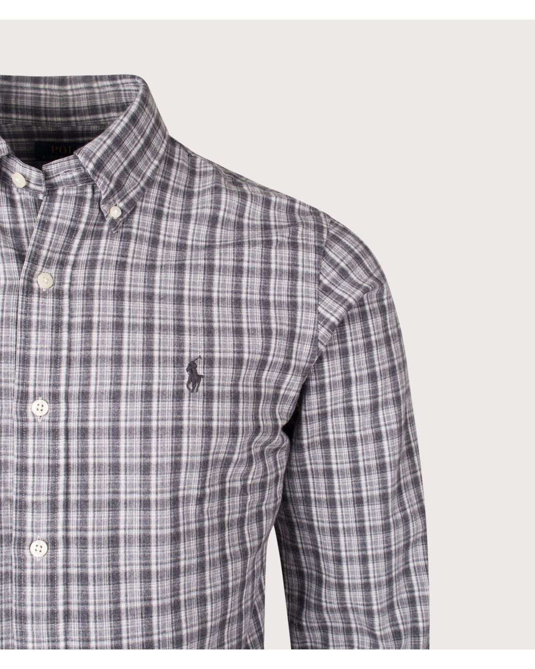 Polo Ralph Lauren Custom Fit Brushed Oxford Shirt in Blue for Men | Lyst UK