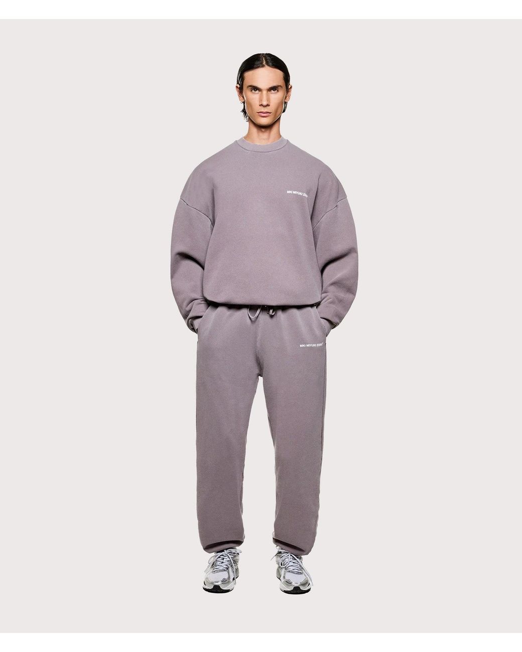 MKI Miyuki-Zoku Purple Oversized Uniform Crewneck Sweatshirt for men