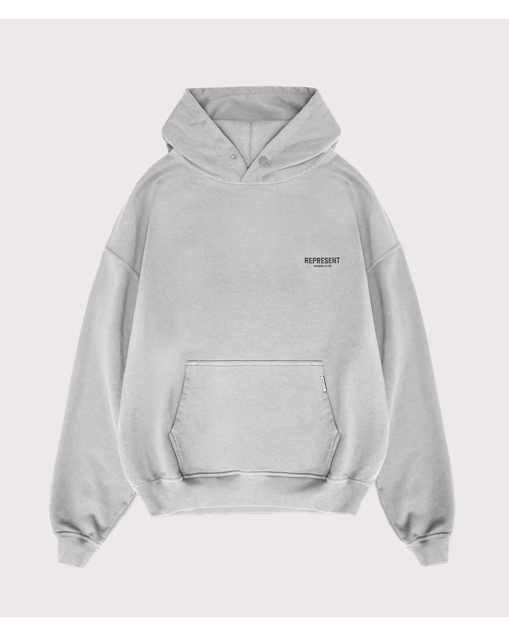 Represent Gray Oversized Fit Owners Club Hoodie for men