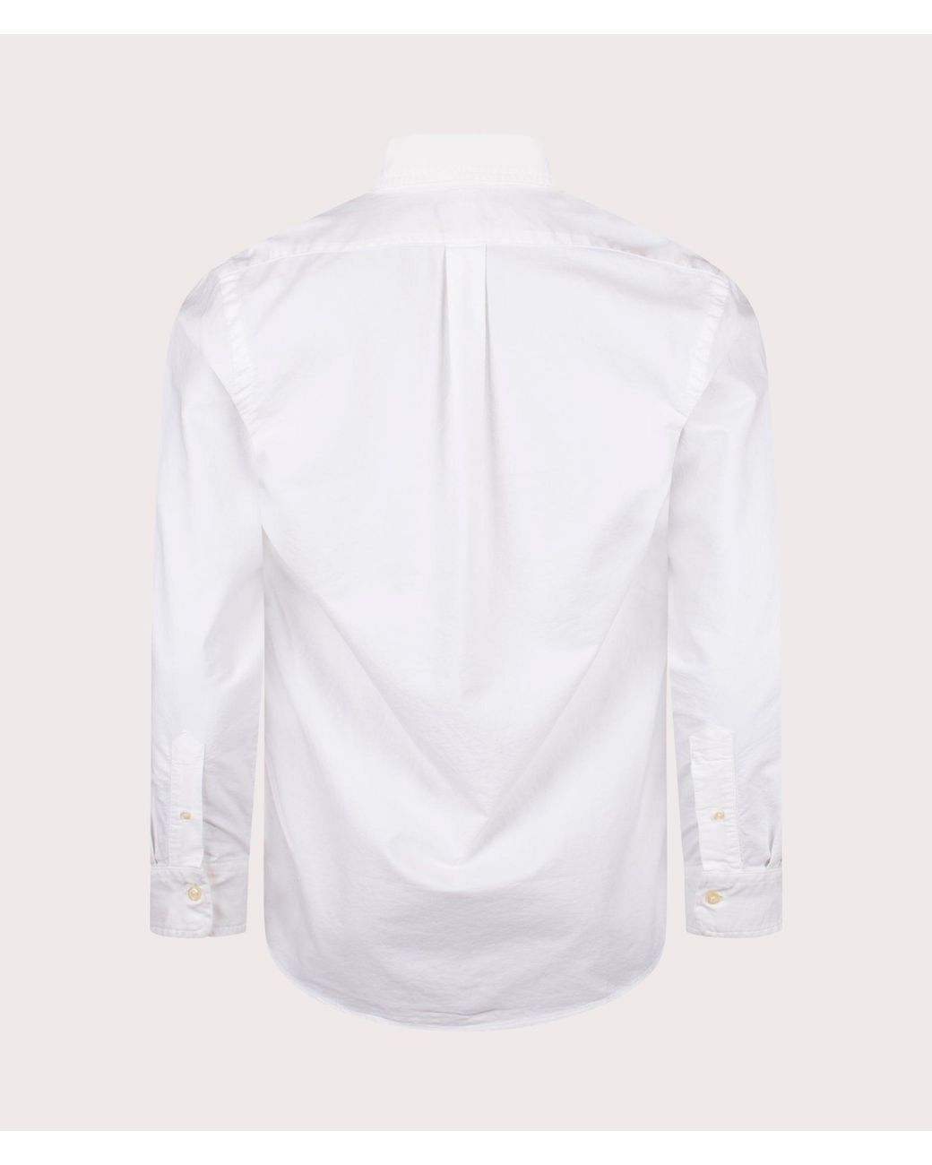 Polo Ralph Lauren White Custom Fit Garment Dyed Oxford Shirt for men