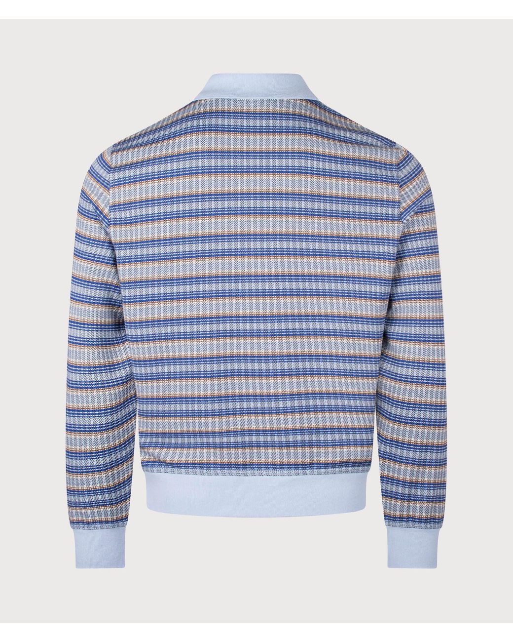 Paul Smith Blue Button Down Textured Stripe Cardigan for men