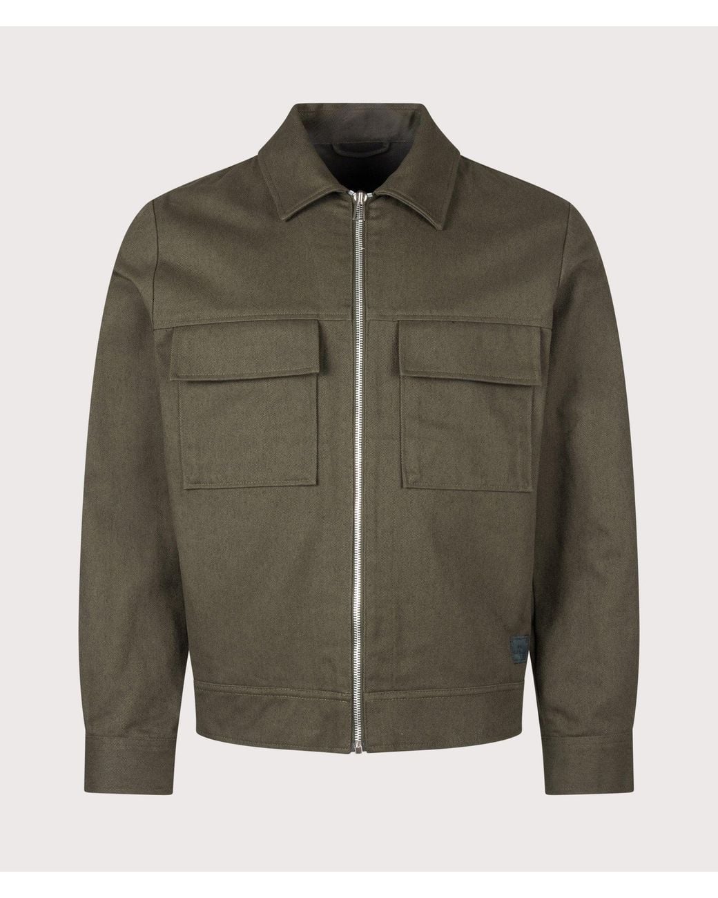 Paul Smith Green Regular Fit Cotton Twill Overshirt for men