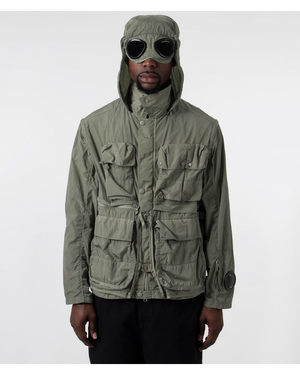 C.P. Company Chrome-r Goggle Utility Jacket in Green for Men | Lyst UK