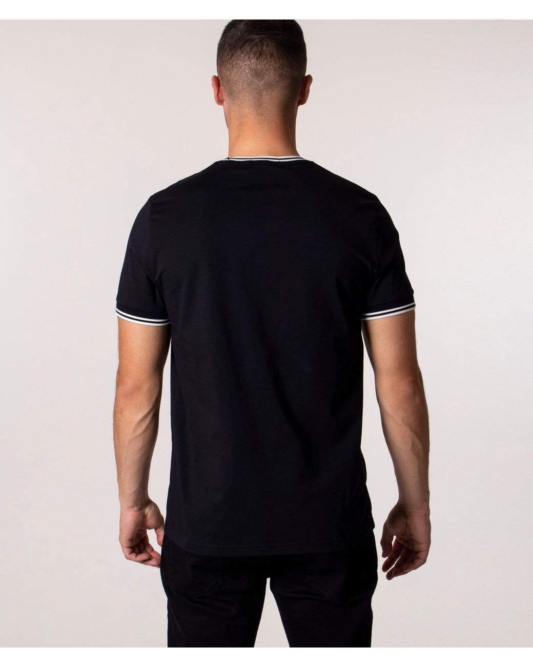 Fred Perry Black Twin Tipped T-shirt for men