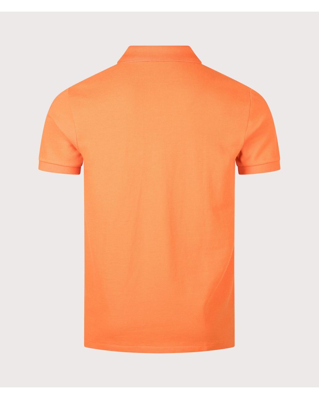 Polo Ralph Lauren Orange Custom Slim Fit Mesh Polo Shirt for men