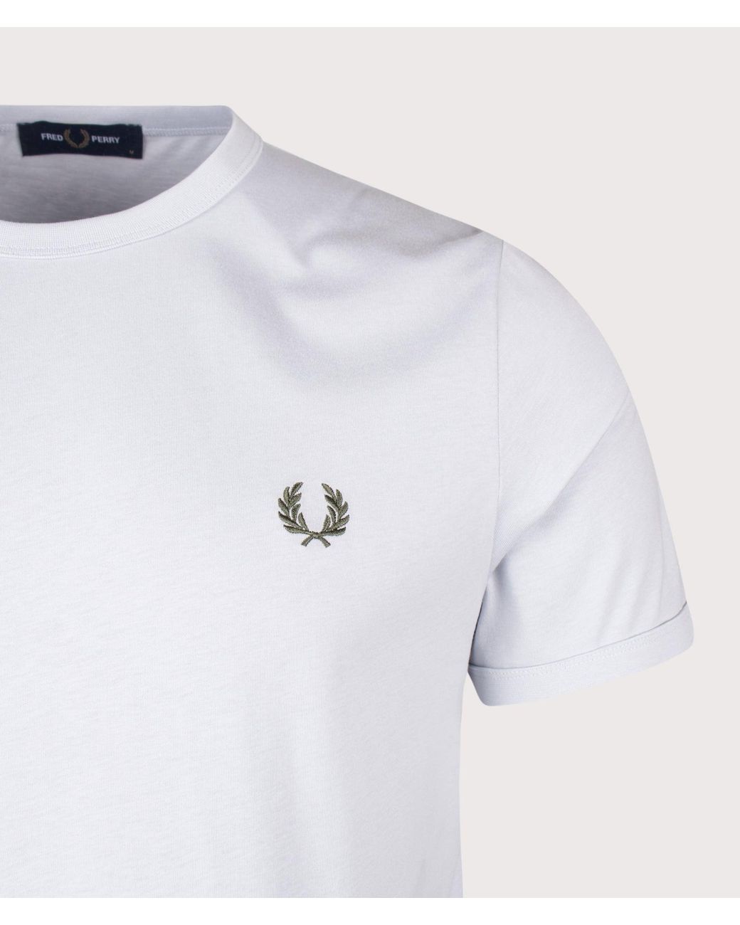 Fred Perry White Regular Fit Ringer T-Shirt for men