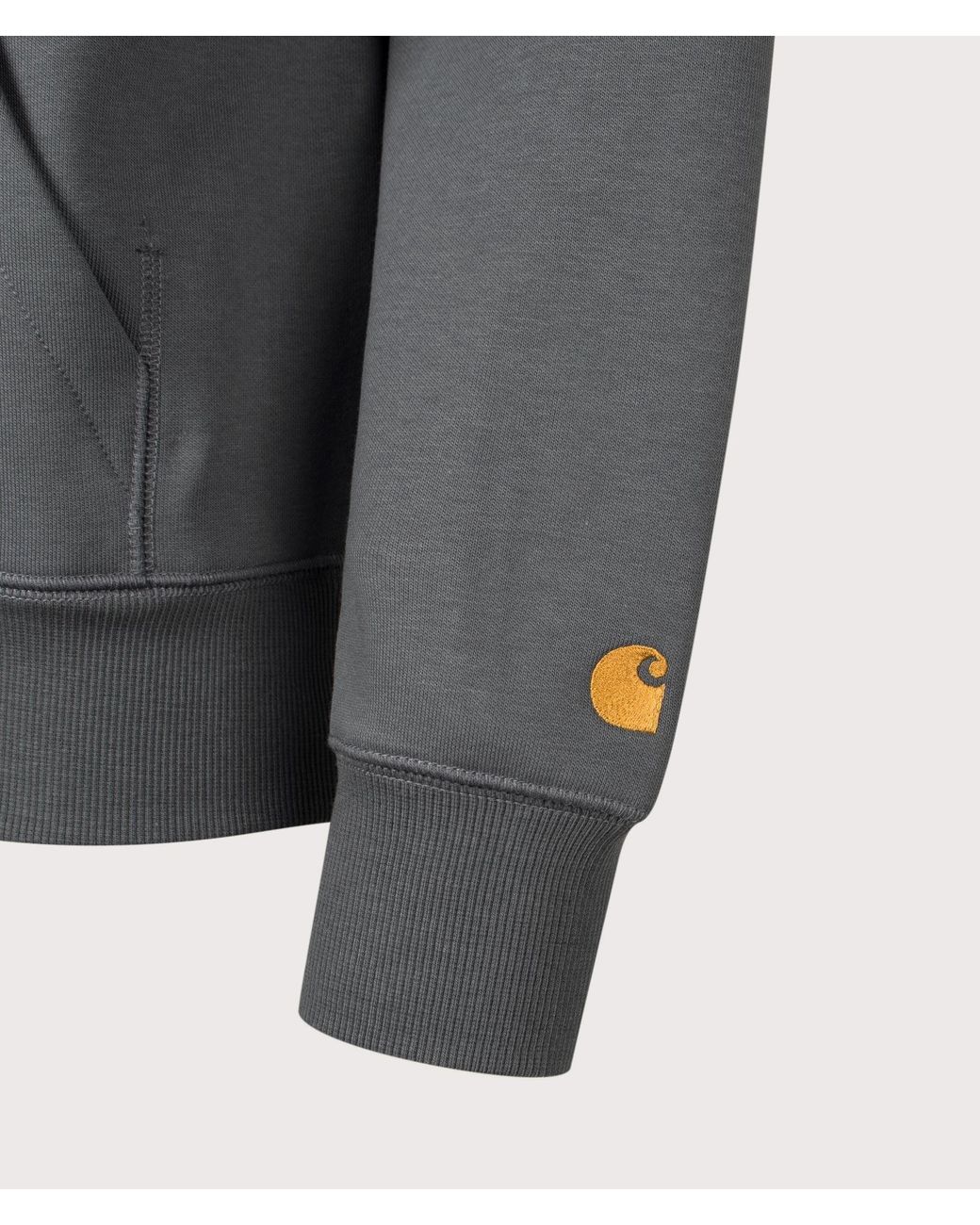 Carhartt Gray Regular Fit Chase Hoodie for men