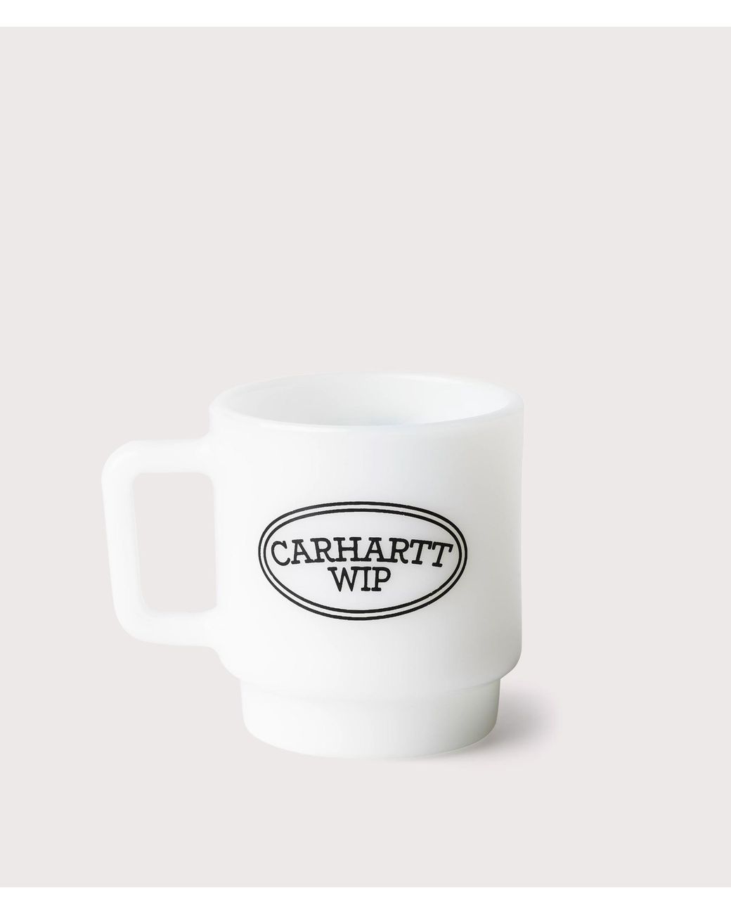 Carhartt White Hugging Cats Milk Glass Mug for men