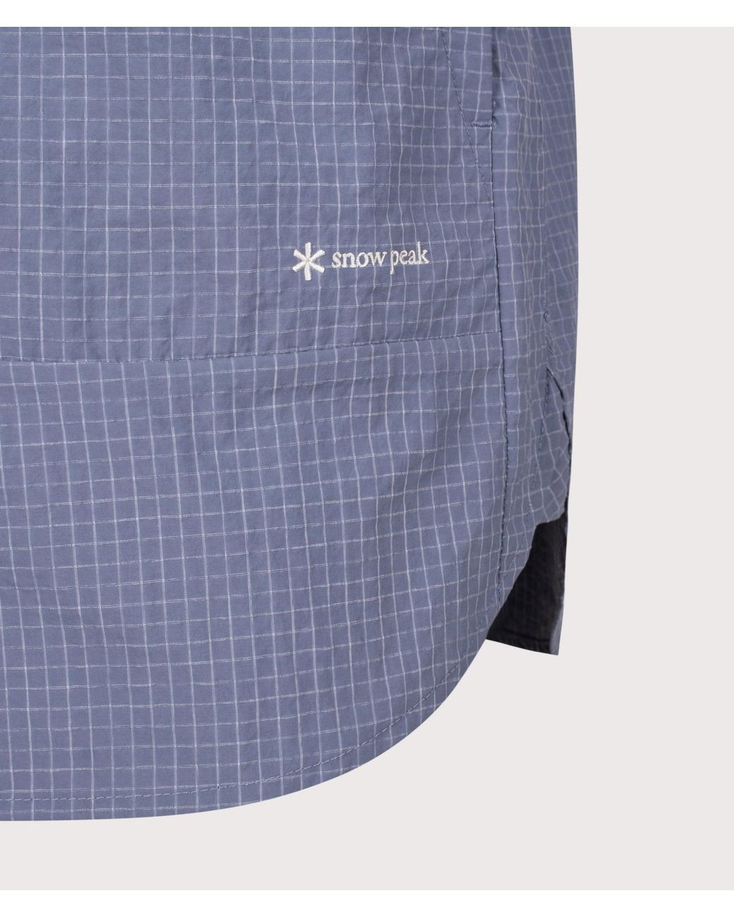 Snow Peak Blue Relaxed Fit Kasuri Ripstop Shirt for men