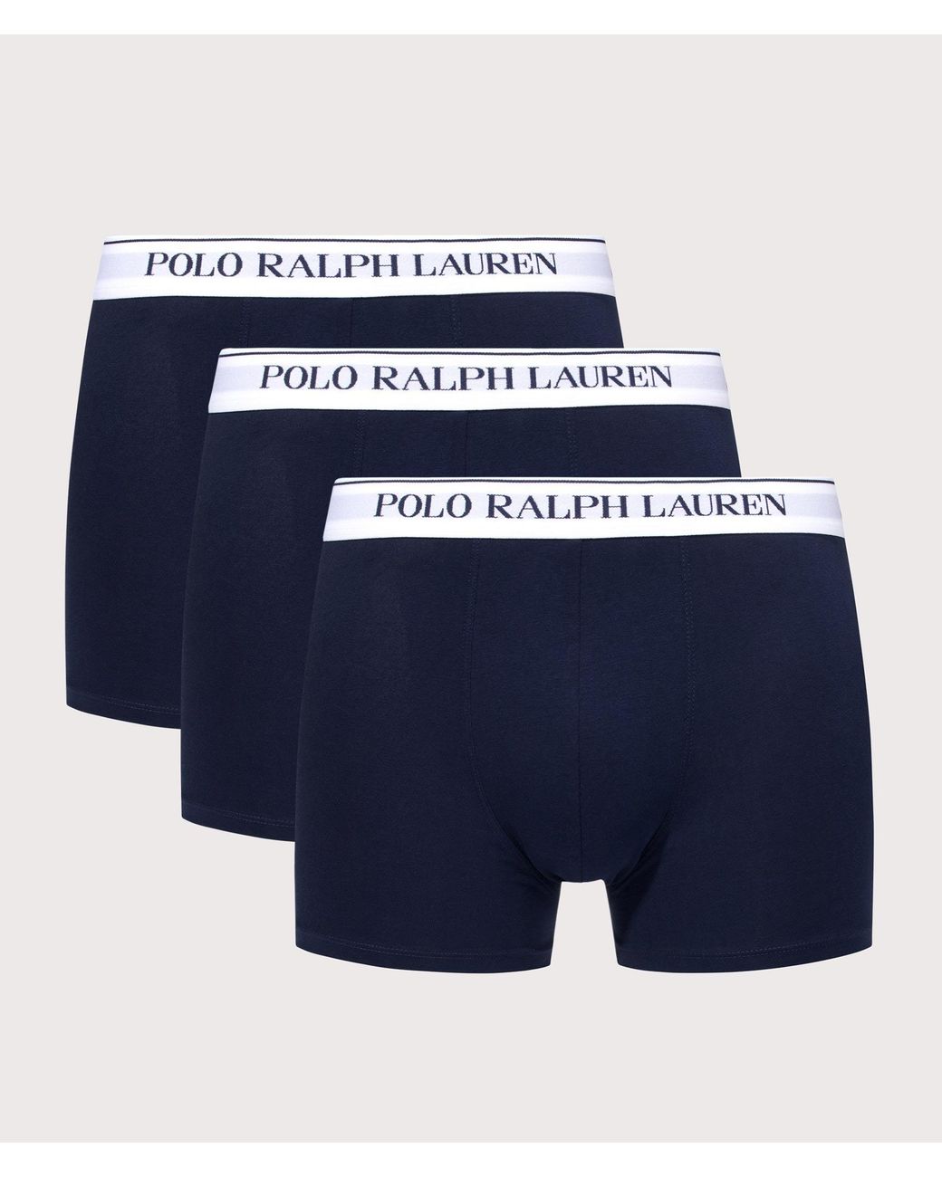 Polo Ralph Lauren Blue 3-Pack Classic Stretch-Cotton Trunks for men