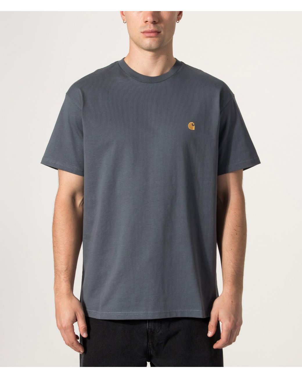 Carhartt Blue Loose Fit Chase T-Shirt for men