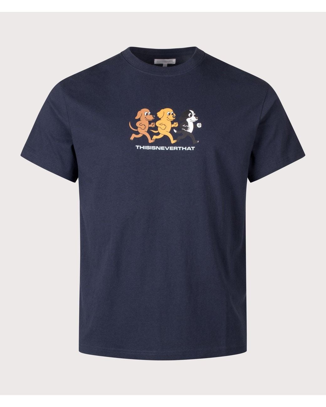 Thisisneverthat Blue Regular Fit Dogs T-Shirt for men