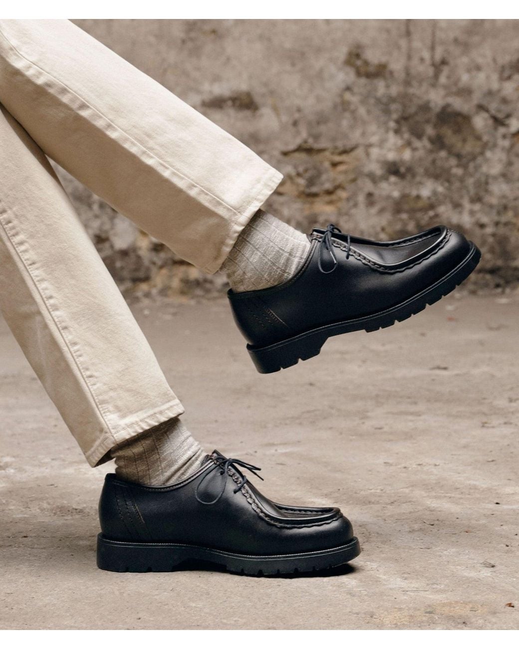 Kleman Black Padror Shoes for men