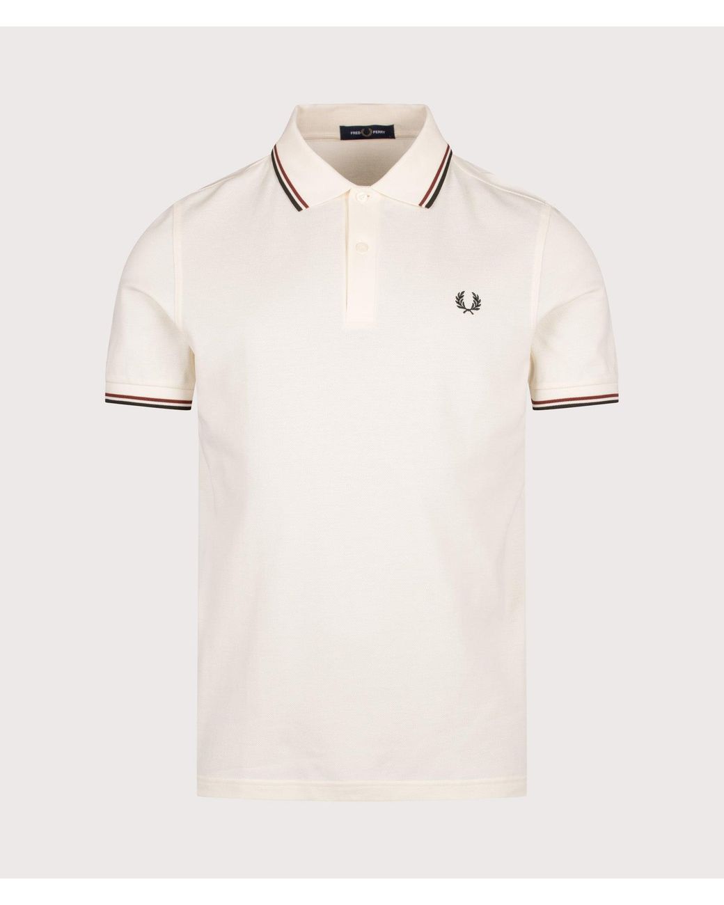 Fred Perry Natural Regular Fit Twin Tipped Polo Shirt for men