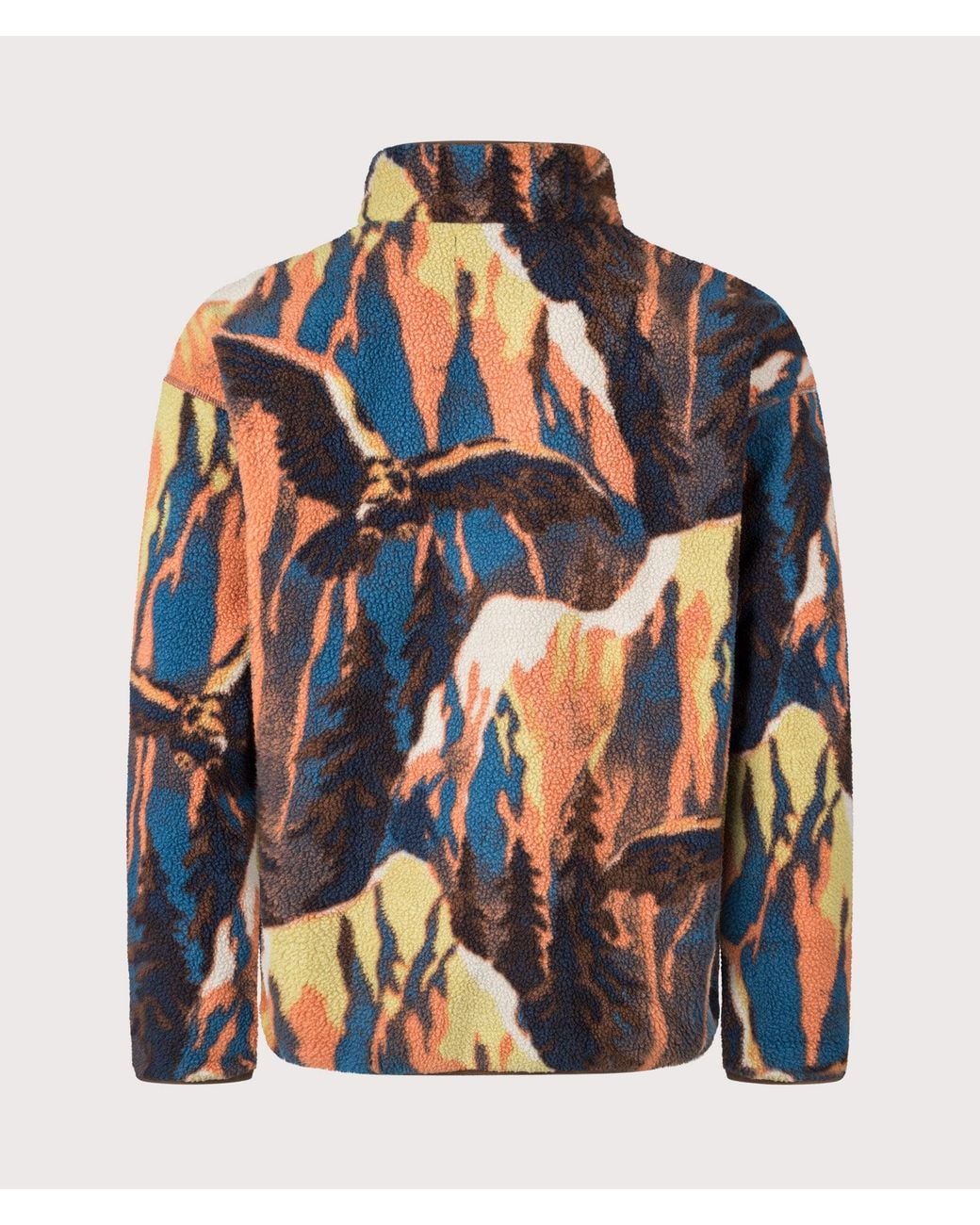 Columbia Brown Regular Fit Helvetia Ii Printed Half Snap Fleece for men