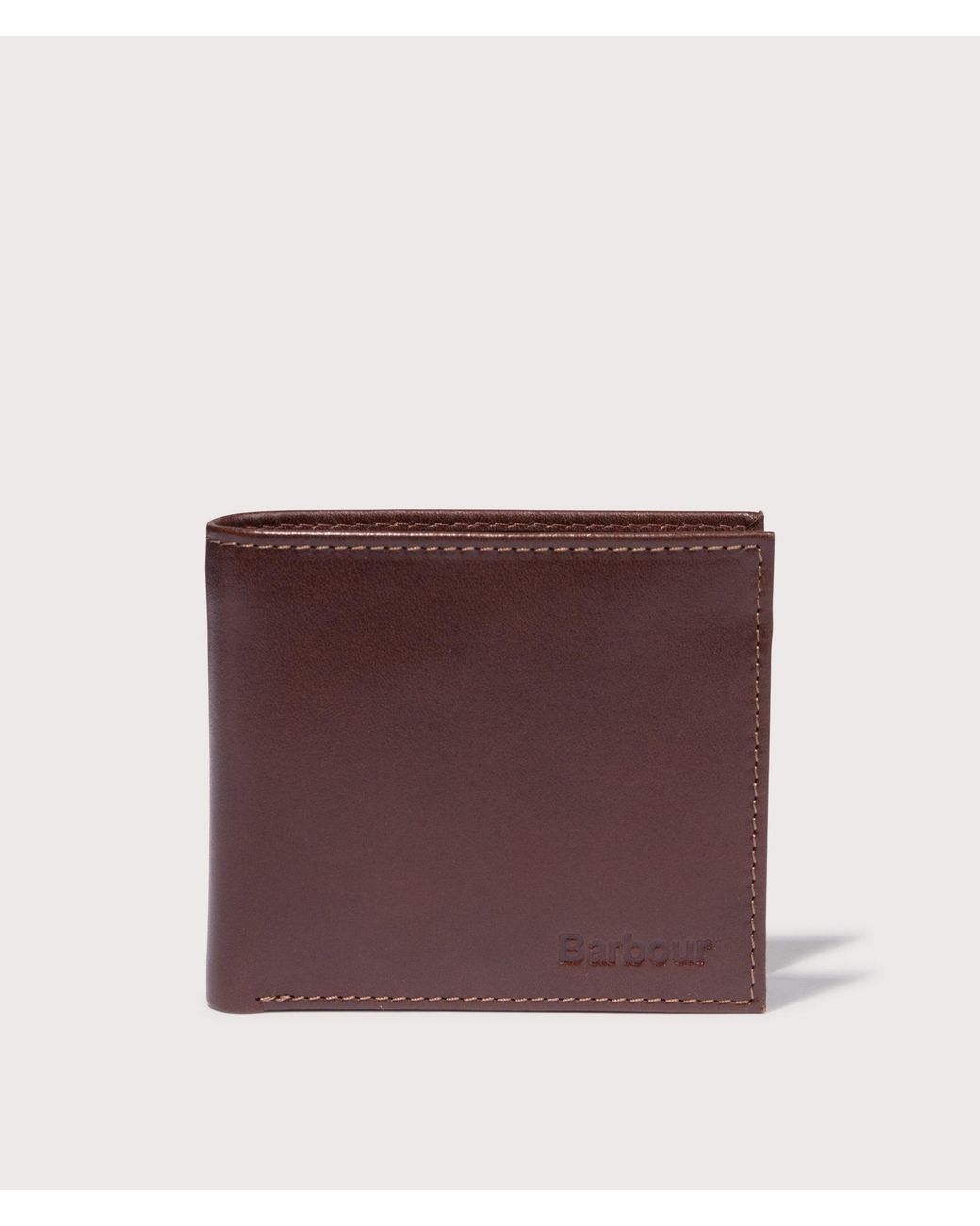 Barbour Brown Colwell Leather Billfold Wallet for men