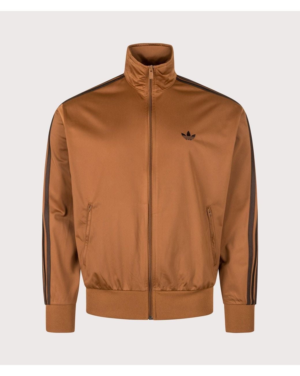 Adidas Originals Brown Loose Fit Firebird Track Top (Fits Big To Size) for men