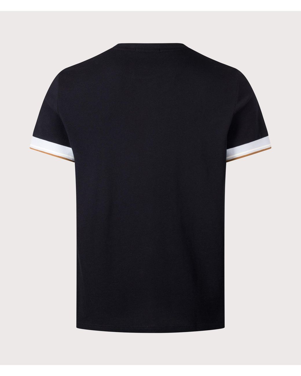 Fred Perry Black Regular Fit Twin Tipped Cuff T-Shirt for men