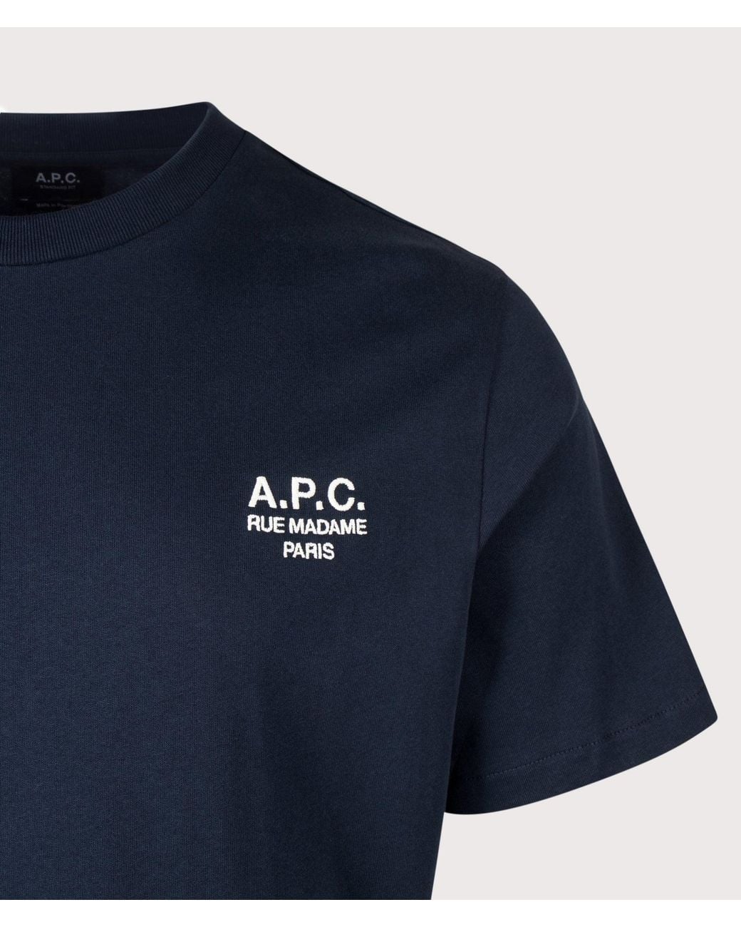 A.P.C. Blue Regular Fit Rue Madame Gots T-Shirt for men