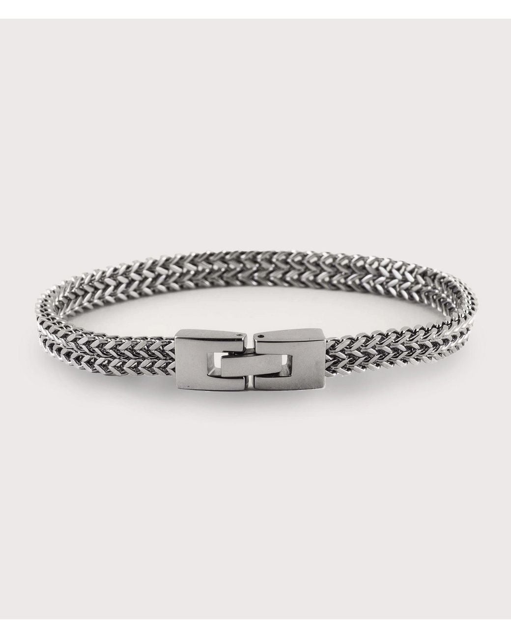 Mysterious Jeweller Metallic Stainless Steel Keel Link Bracelet for men
