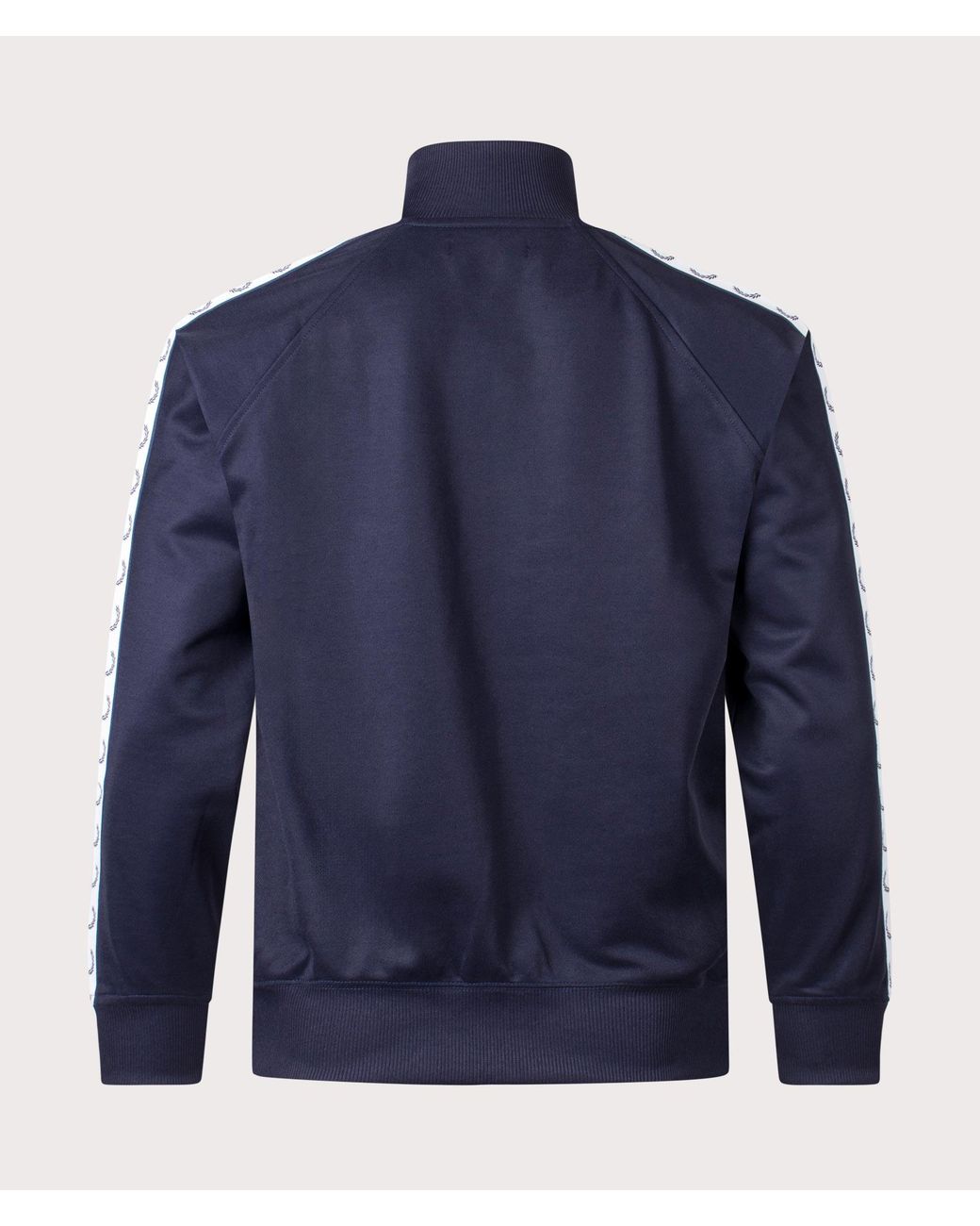 Fred Perry Blue Zip Through Taped Track Top for men