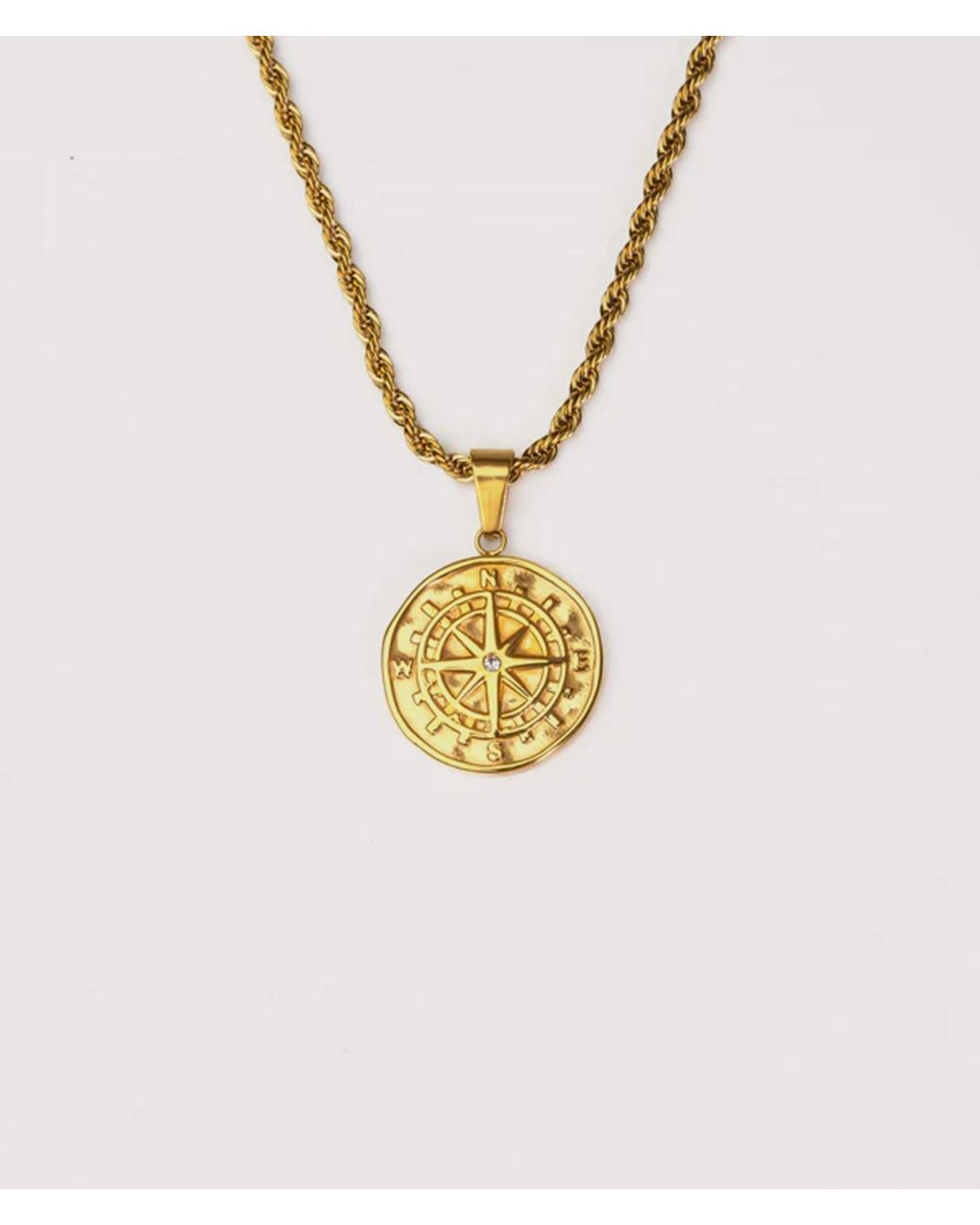 Mysterious Jeweller White Compass Pendant 24&Quot for men