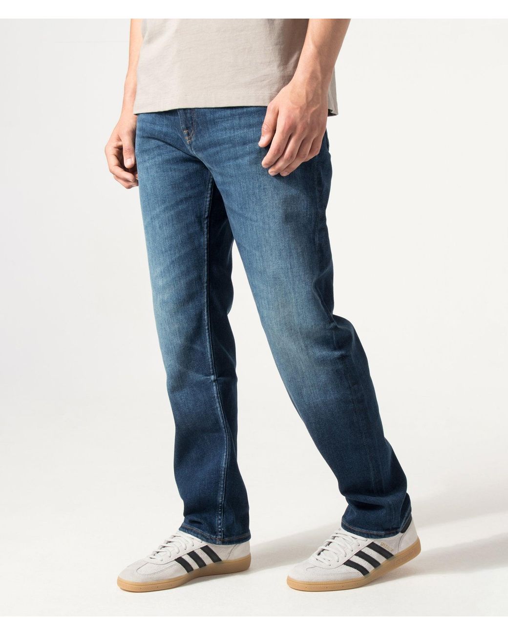 Boss Blue Ogden Straight Leg Jeans for men