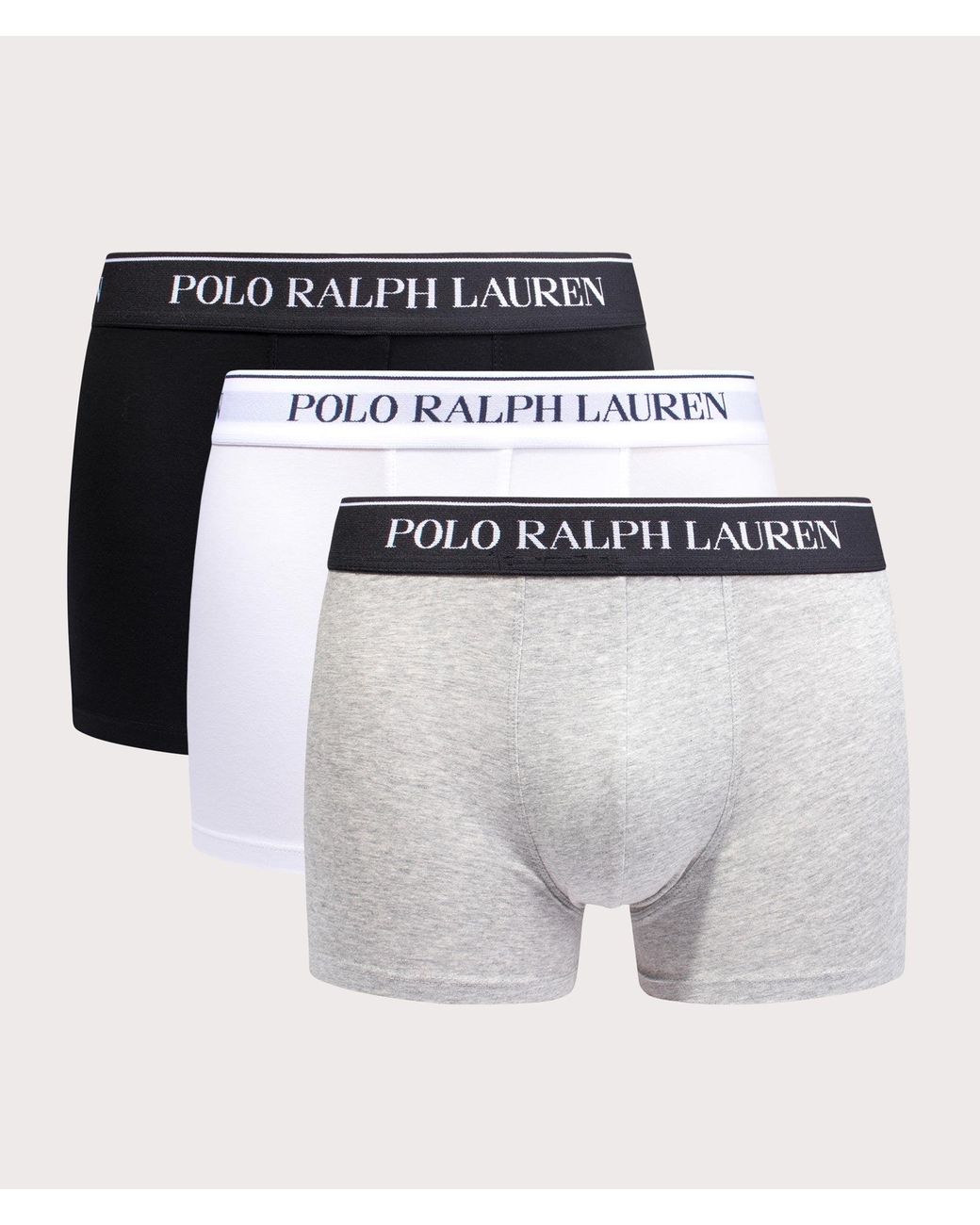 Polo Ralph Lauren White 3 Pack Stretch Cotton Trunks for men