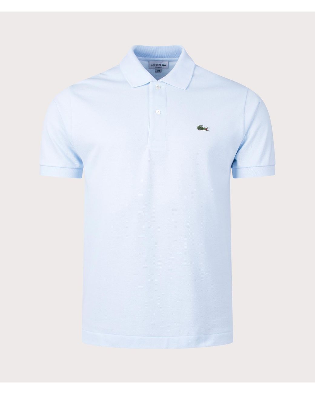 Lacoste White Croc Logo L1212 Polo Shirt for men