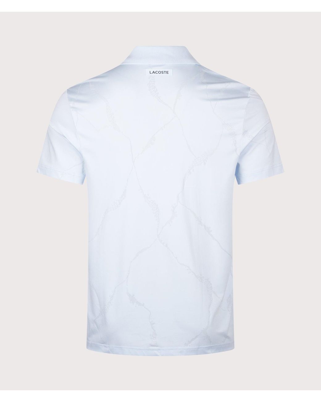 Lacoste Blue Slim Fit Ultra Dry Jacquard Crocodile Tennis Polo Shirt for men