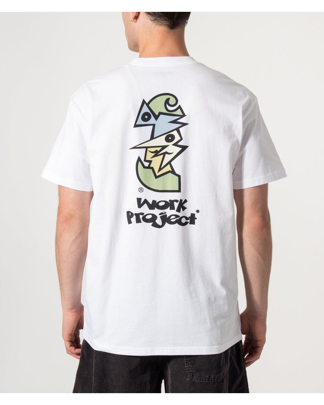 Carhartt White Loose Fit Cubist T-Shirt for men