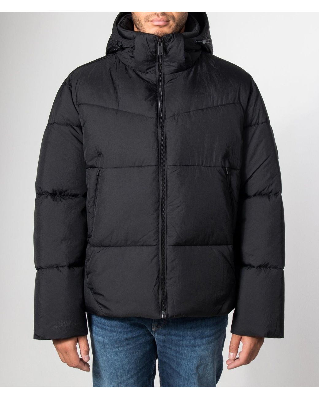 Boss Blue Oversized Fit Obore Puffer Jacket for men