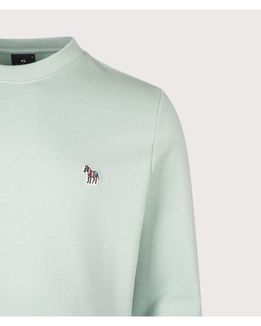Paul Smith Green Regular Fit Organic Cotton Zebra Logo Sweatshirt for men