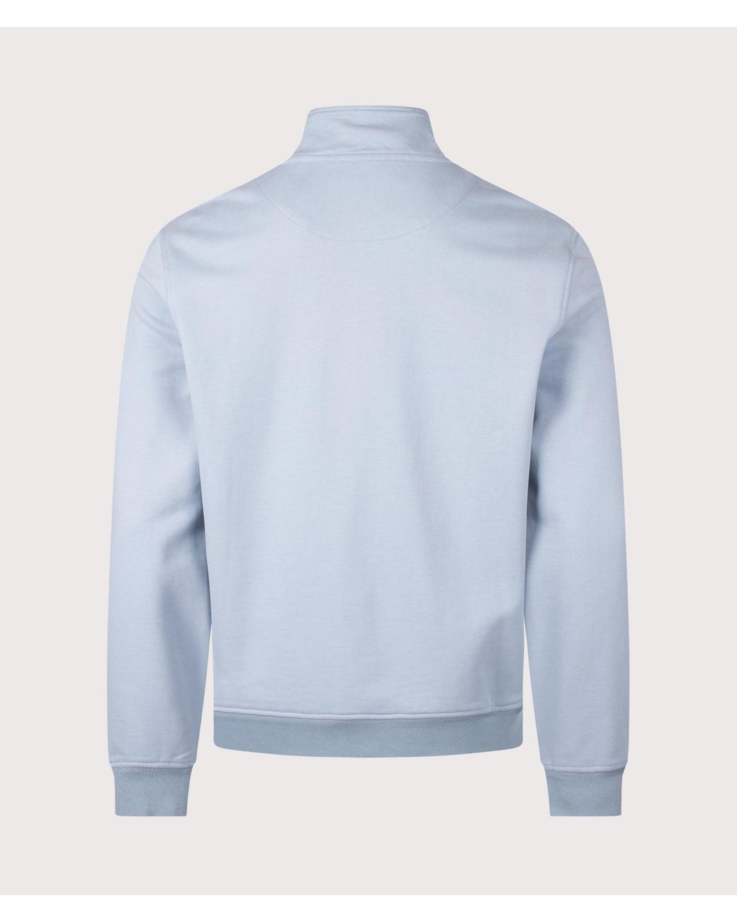 Belstaff Blue Regular Fit Quarter Zip Sweatshirt for men